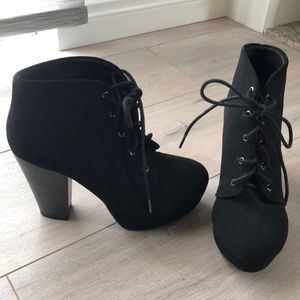 Black booties, size 6.5